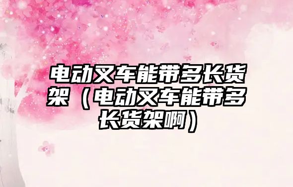 電動叉車能帶多長貨架（電動叉車能帶多長貨架?。? class=