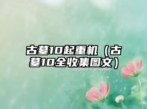 古墓10起重機（古墓10全收集圖文）