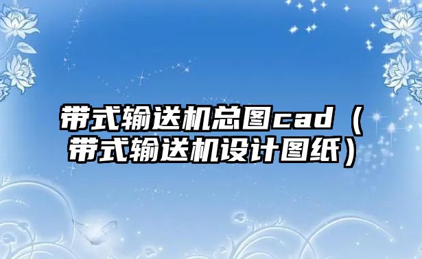 帶式輸送機總圖cad（帶式輸送機設(shè)計圖紙）