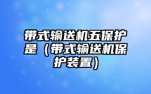 帶式輸送機(jī)五保護(hù)是（帶式輸送機(jī)保護(hù)裝置）