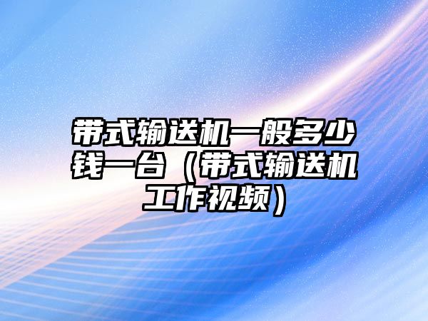 帶式輸送機(jī)一般多少錢(qián)一臺(tái)（帶式輸送機(jī)工作視頻）