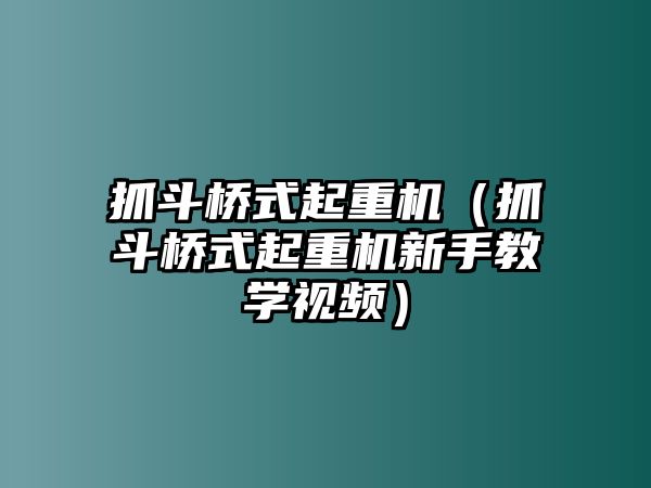 抓斗橋式起重機（抓斗橋式起重機新手教學(xué)視頻）