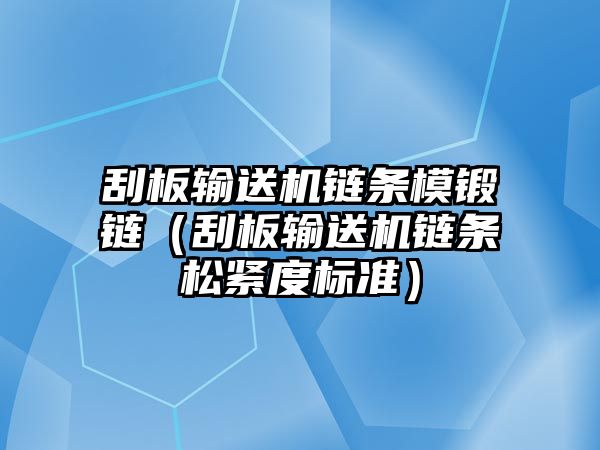 刮板輸送機(jī)鏈條模鍛鏈（刮板輸送機(jī)鏈條松緊度標(biāo)準(zhǔn)）