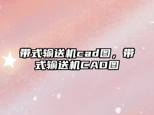 帶式輸送機(jī)cad圖，帶式輸送機(jī)CAD圖