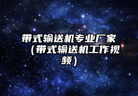 帶式輸送機專業(yè)廠家（帶式輸送機工作視頻）