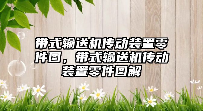 帶式輸送機傳動裝置零件圖，帶式輸送機傳動裝置零件圖解