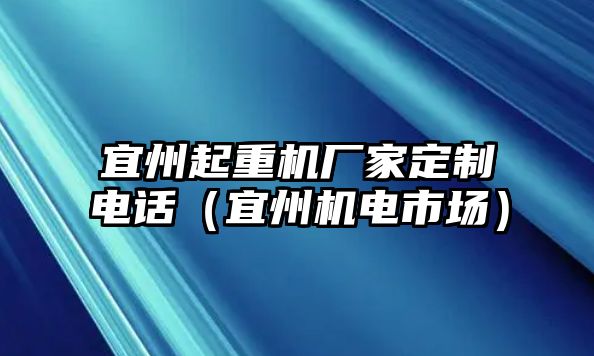 宜州起重機(jī)廠家定制電話（宜州機(jī)電市場(chǎng)）