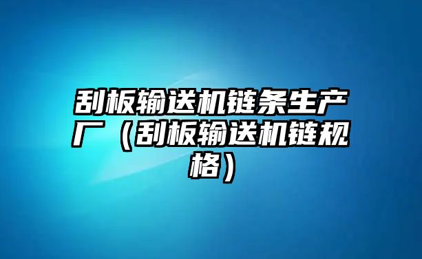 刮板輸送機鏈條生產(chǎn)廠（刮板輸送機鏈規(guī)格）