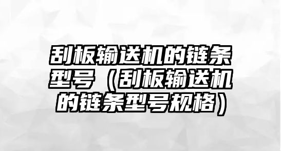 刮板輸送機(jī)的鏈條型號（刮板輸送機(jī)的鏈條型號規(guī)格）