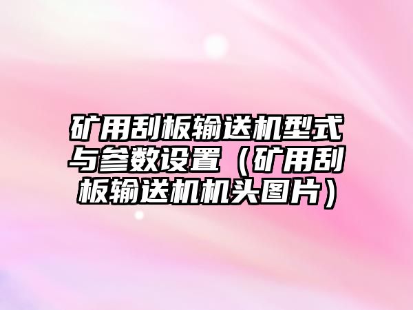 礦用刮板輸送機(jī)型式與參數(shù)設(shè)置（礦用刮板輸送機(jī)機(jī)頭圖片）