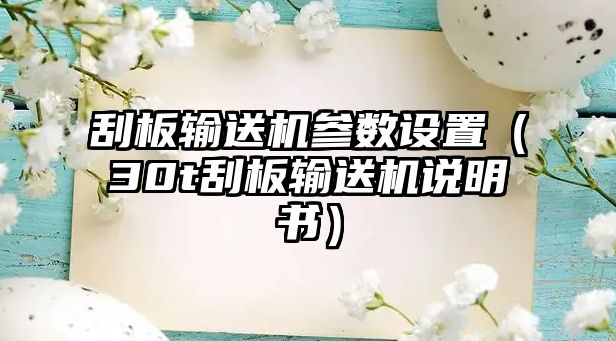 刮板輸送機(jī)參數(shù)設(shè)置（30t刮板輸送機(jī)說明書）