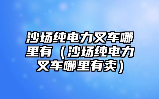 沙場純電力叉車哪里有（沙場純電力叉車哪里有賣）