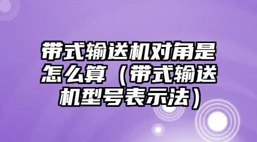 帶式輸送機(jī)對(duì)角是怎么算（帶式輸送機(jī)型號(hào)表示法）