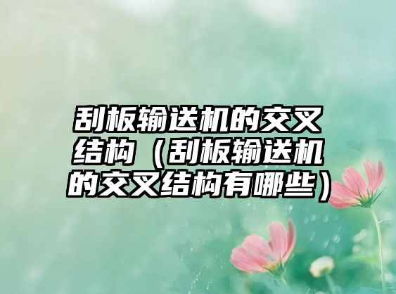 刮板輸送機(jī)的交叉結(jié)構(gòu)（刮板輸送機(jī)的交叉結(jié)構(gòu)有哪些）