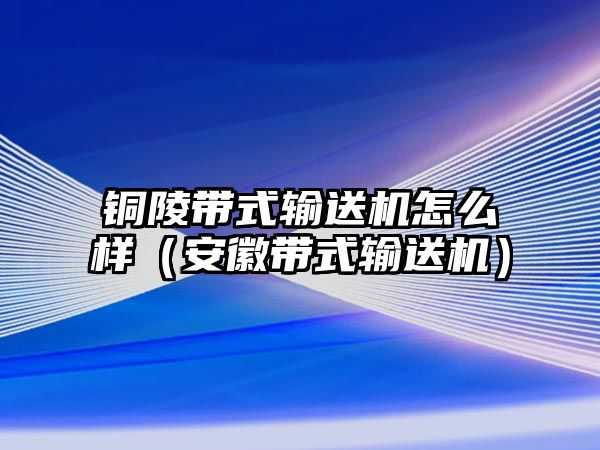 銅陵帶式輸送機(jī)怎么樣（安徽帶式輸送機(jī)）