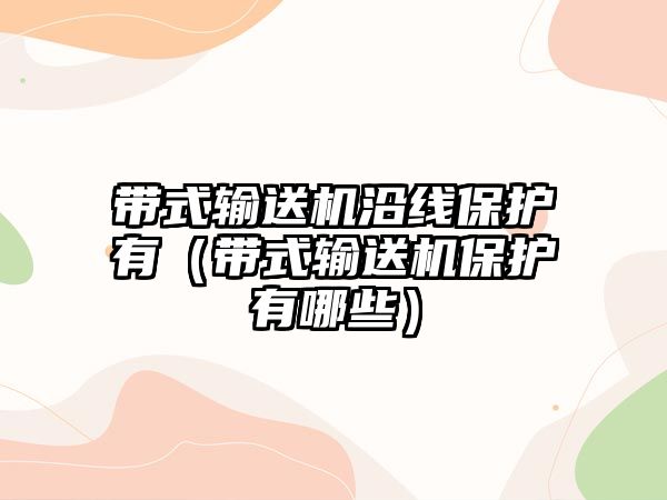 帶式輸送機沿線保護有（帶式輸送機保護有哪些）