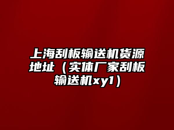 上海刮板輸送機貨源地址（實體廠家刮板輸送機xy1）