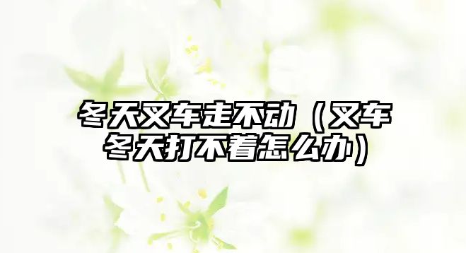 冬天叉車走不動（叉車冬天打不著怎么辦）