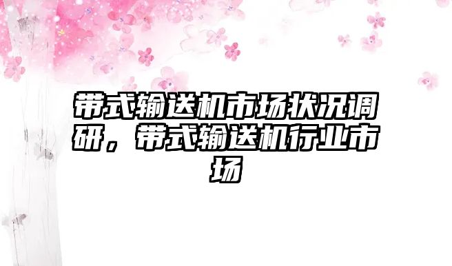 帶式輸送機(jī)市場(chǎng)狀況調(diào)研，帶式輸送機(jī)行業(yè)市場(chǎng)