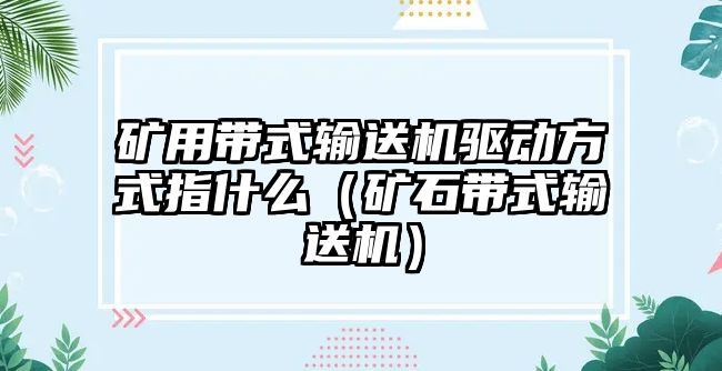 礦用帶式輸送機驅(qū)動方式指什么（礦石帶式輸送機）