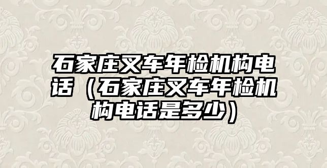 石家莊叉車年檢機(jī)構(gòu)電話（石家莊叉車年檢機(jī)構(gòu)電話是多少）