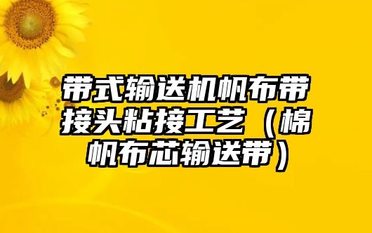 帶式輸送機(jī)帆布帶接頭粘接工藝（棉帆布芯輸送帶）