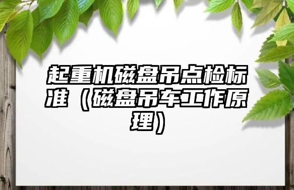 起重機磁盤吊點檢標準（磁盤吊車工作原理）