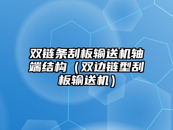 雙鏈條刮板輸送機(jī)軸端結(jié)構(gòu)（雙邊鏈型刮板輸送機(jī)）