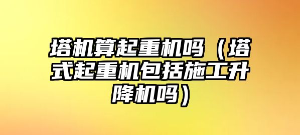 塔機算起重機嗎（塔式起重機包括施工升降機嗎）