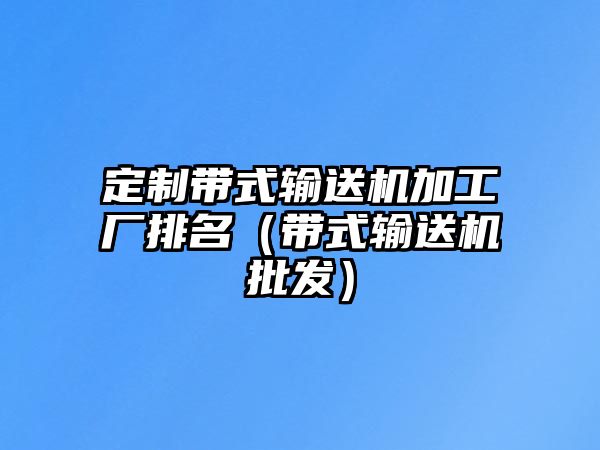 定制帶式輸送機(jī)加工廠排名（帶式輸送機(jī)批發(fā)）