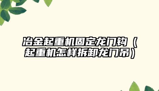 冶金起重機固定龍門鉤（起重機怎樣拆卸龍門吊）