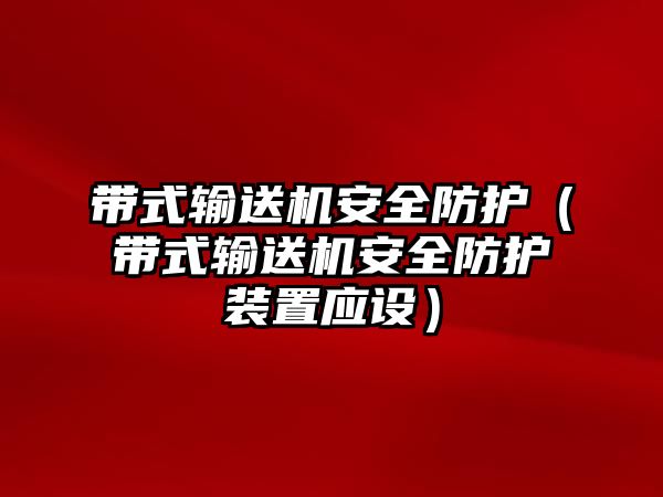 帶式輸送機(jī)安全防護(hù)（帶式輸送機(jī)安全防護(hù)裝置應(yīng)設(shè)）