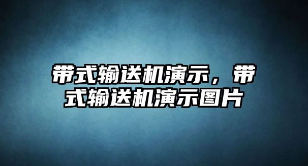 帶式輸送機(jī)演示，帶式輸送機(jī)演示圖片