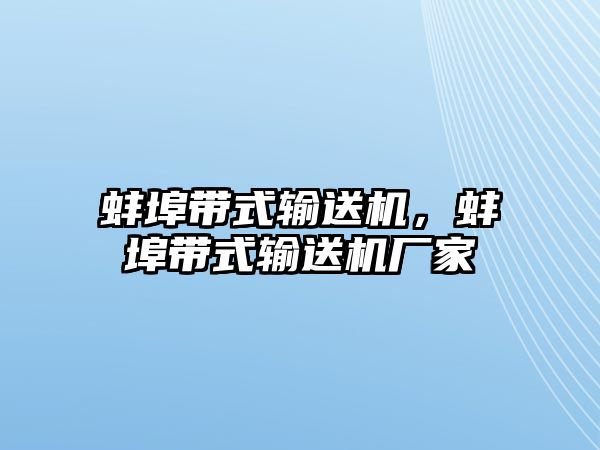 蚌埠帶式輸送機(jī)，蚌埠帶式輸送機(jī)廠(chǎng)家