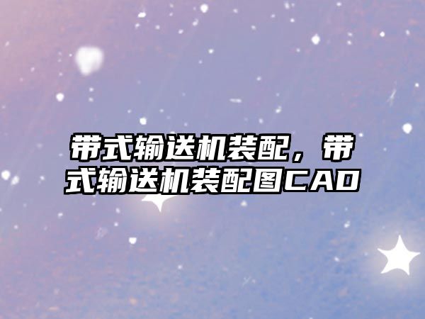 帶式輸送機(jī)裝配，帶式輸送機(jī)裝配圖CAD