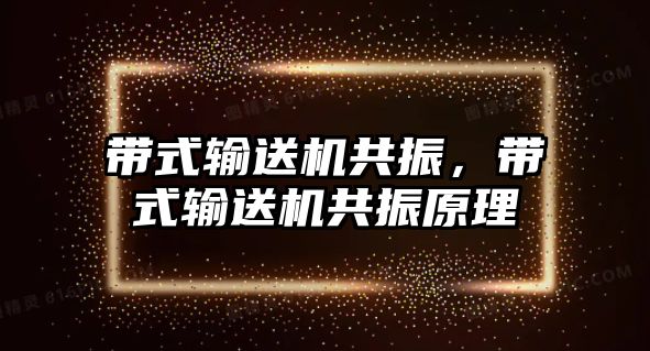 帶式輸送機共振，帶式輸送機共振原理