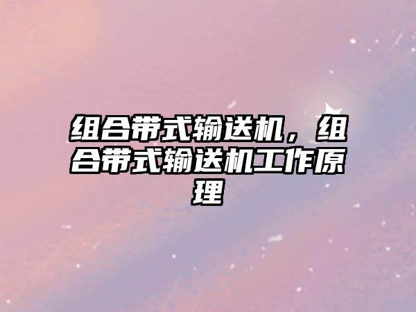 組合帶式輸送機，組合帶式輸送機工作原理