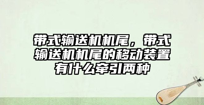 帶式輸送機機尾，帶式輸送機機尾的移動裝置有什么牽引兩種