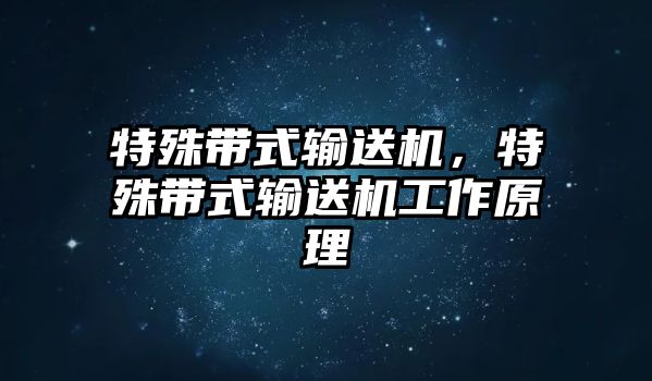 特殊帶式輸送機(jī)，特殊帶式輸送機(jī)工作原理