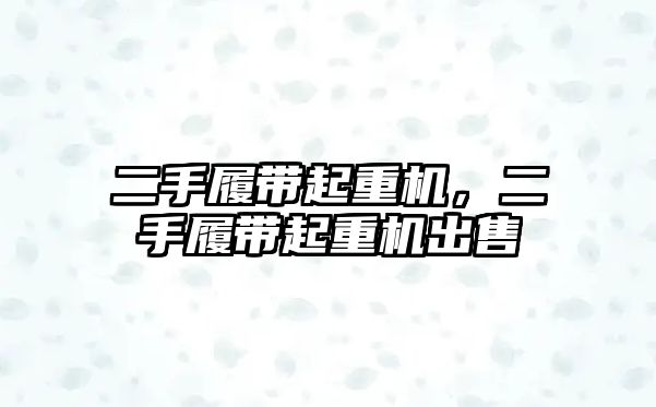 二手履帶起重機，二手履帶起重機出售