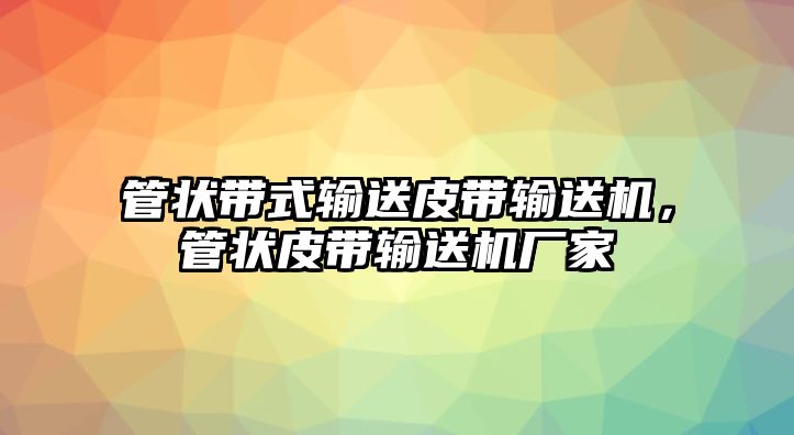 管狀帶式輸送皮帶輸送機(jī)，管狀皮帶輸送機(jī)廠家