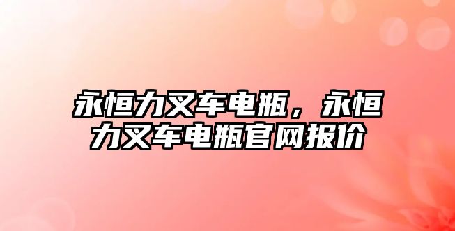 永恒力叉車電瓶，永恒力叉車電瓶官網(wǎng)報價