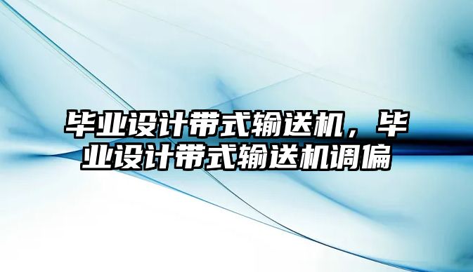 畢業(yè)設(shè)計帶式輸送機，畢業(yè)設(shè)計帶式輸送機調(diào)偏