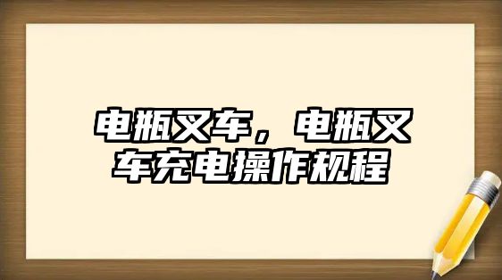 電瓶叉車，電瓶叉車充電操作規(guī)程